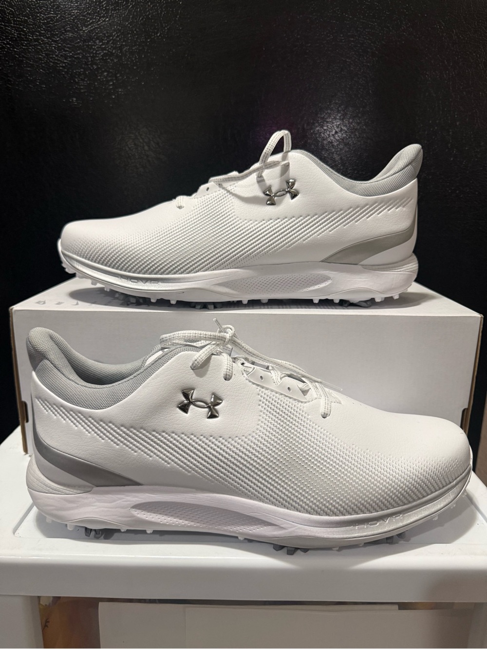 Under Armour Drive Fade Wide Golf Shoes White 3027878-101 Men's Size 12